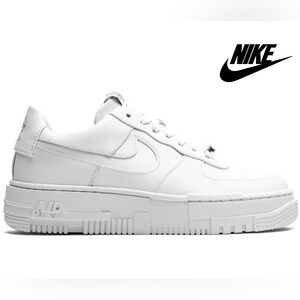 👟 Nike Womens Air Force 1 Pixel ''Triple White'' sneakers